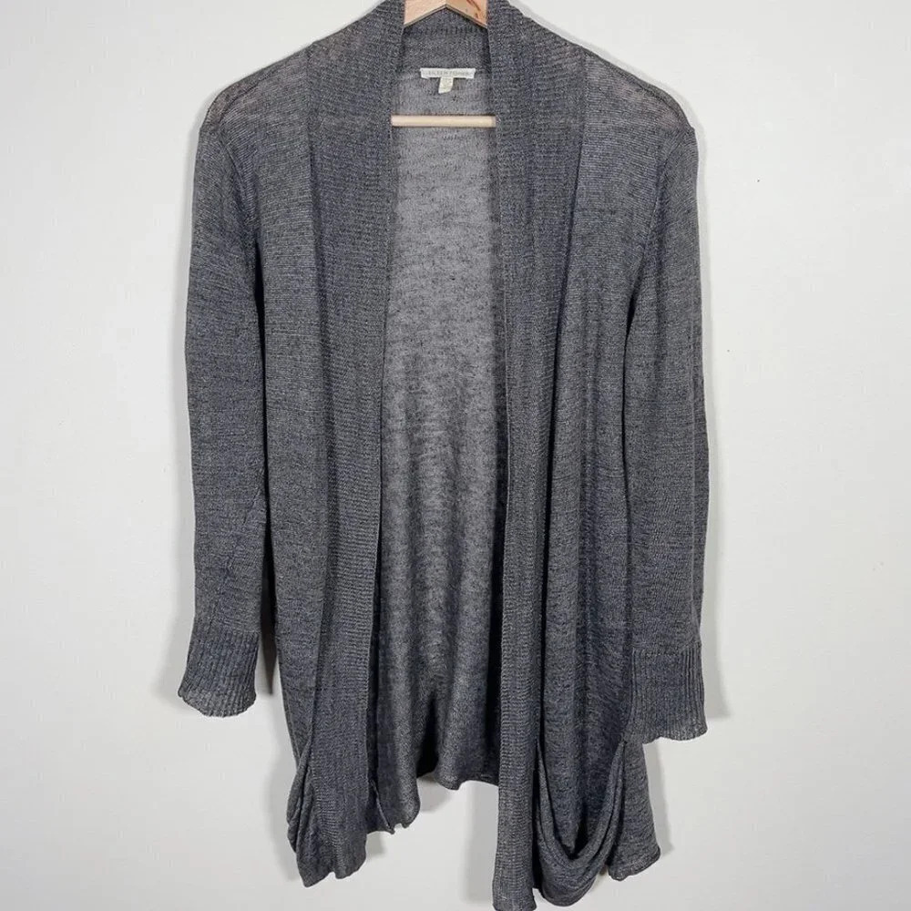 Eileen Fisher Grey Open Knit Cardigan